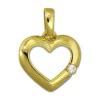 GoldDream Kettenanhnger Herz Zirkonia 375 Gold Anhnger Echtschmuck GDH003Y
