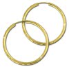 GoldDream Creole Schliff 40mm Ohrring 333 Gelbgold Echtschmuck GDO0014Y