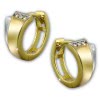 GoldDream Creole Bicolor Zirkonia Ohrring 333 Gold Echtschmuck GDO5101T
