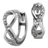 GoldDream Creole Unendlich Zirkonia Ohrring 333 Weigold Echtschmuck GDO5131J