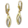 GoldDream Ohrhnger Blatt Zirkonia wei Ohrring 333 Gold Echtschmuck GDO5173Y