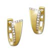 GoldDream Creole Elegance Zirkonia wei Ohrring 333 Gold Echtschmuck GDO522WY