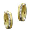 GoldDream Creole Line Zirkonia wei Ohrring 333 Gelbgold Echtschmuck GDO528WY