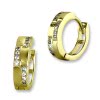 GoldDream Creole Zirkonia wei Ohrring 333 Gelbgold Echtschmuck GDO540WY