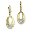 GoldDream Ohrhnger Ovale Zirkonia wei Ohrring 333 Gold Echtschmuck GDO544WY