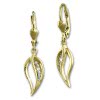 GoldDream Ohrhnger Blatt Zirkonia Ohrring 333 Gold Echtschmuck GDO548WY