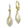 GoldDream Ohrhnger Blatt Zirkonia wei Ohrring 333er Gold GDO552WY
