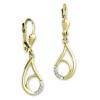 GoldDream Ohrhnger Tropfen Zirkonia Ohrring 333 Gold Echtschmuck GDO555WY