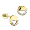 GoldDream Ohrstecker Rund Zirkonia wei Ohrring 333 Gold Echtschmuck GDO560WY