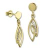 GoldDream Ohrstecker Loop Zirkonia wei Ohrring 333 Gold Echtschmuck GDO561WY