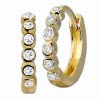 GoldDream Creole mit weien Zirkonia Ohrring 333er Gelbgold GDO5628Y