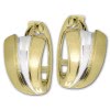 GoldDream Creole Fcher bicolor Ohrring 333 Gold Echtschmuck GDO5636T