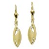 GoldDream Ohrhnger Ellipse matt Zirkonia wei Ohrring 333er Gold GDO5641Y