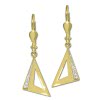 GoldDream Ohrhnger Dreieck offen Zirkonia wei Ohrring 333er Gold GDO5652Y