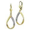 GoldDream Ohrhnger Oval gedreht Zirkonia wei Ohrring 333er Gold GDO5656Y