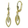 GoldDream Ohrhnger Ovale Zirkonia wei Ohrring 333er Gold GDO5685Y