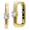 GoldDream Creole Karree Zirkonia Ohrring 333er Gelbgold Echtschmuck GDO5712Y