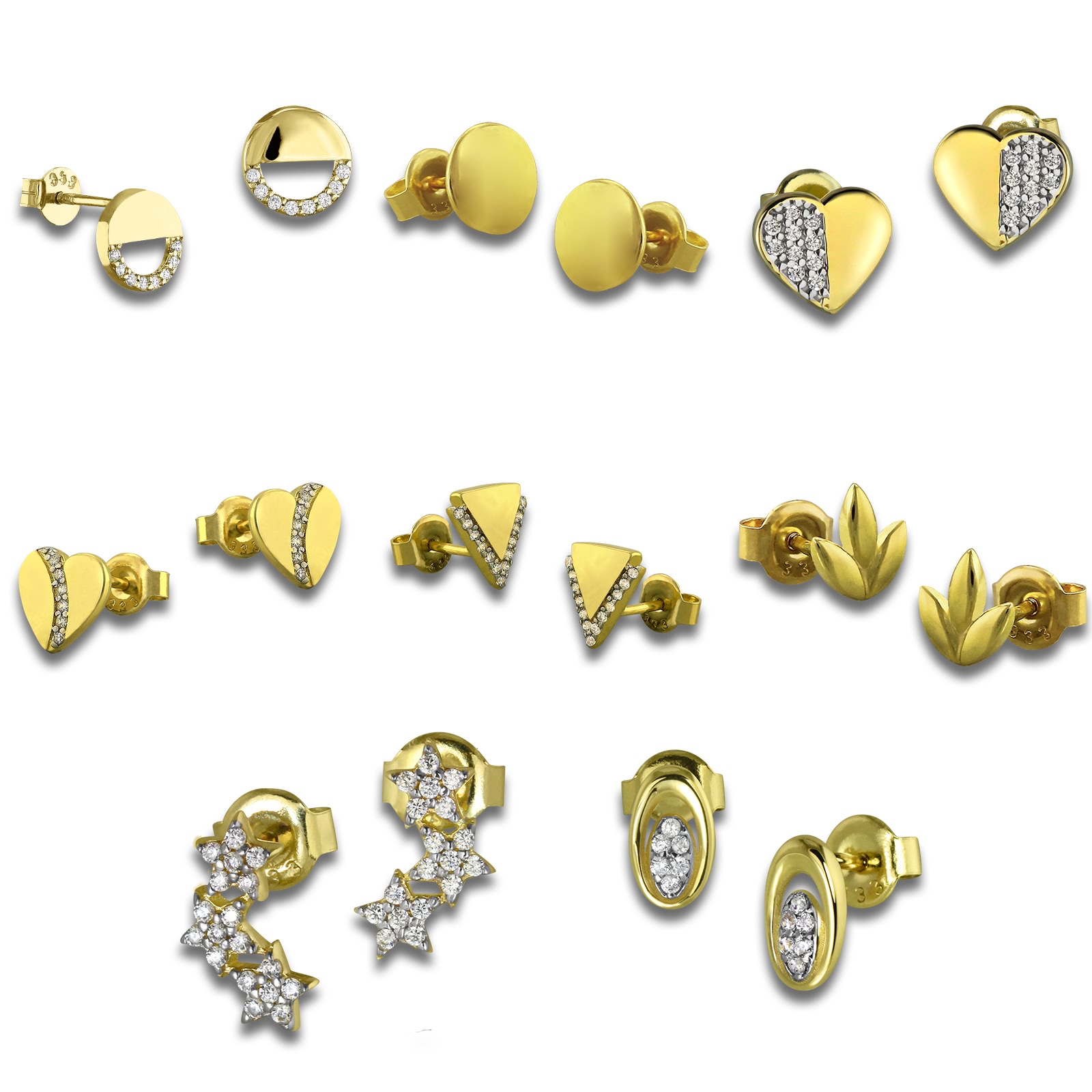 GoldDream Ohrstecker 333er Gold Designauswahl Ohrring Echtschmuck GDO590YX