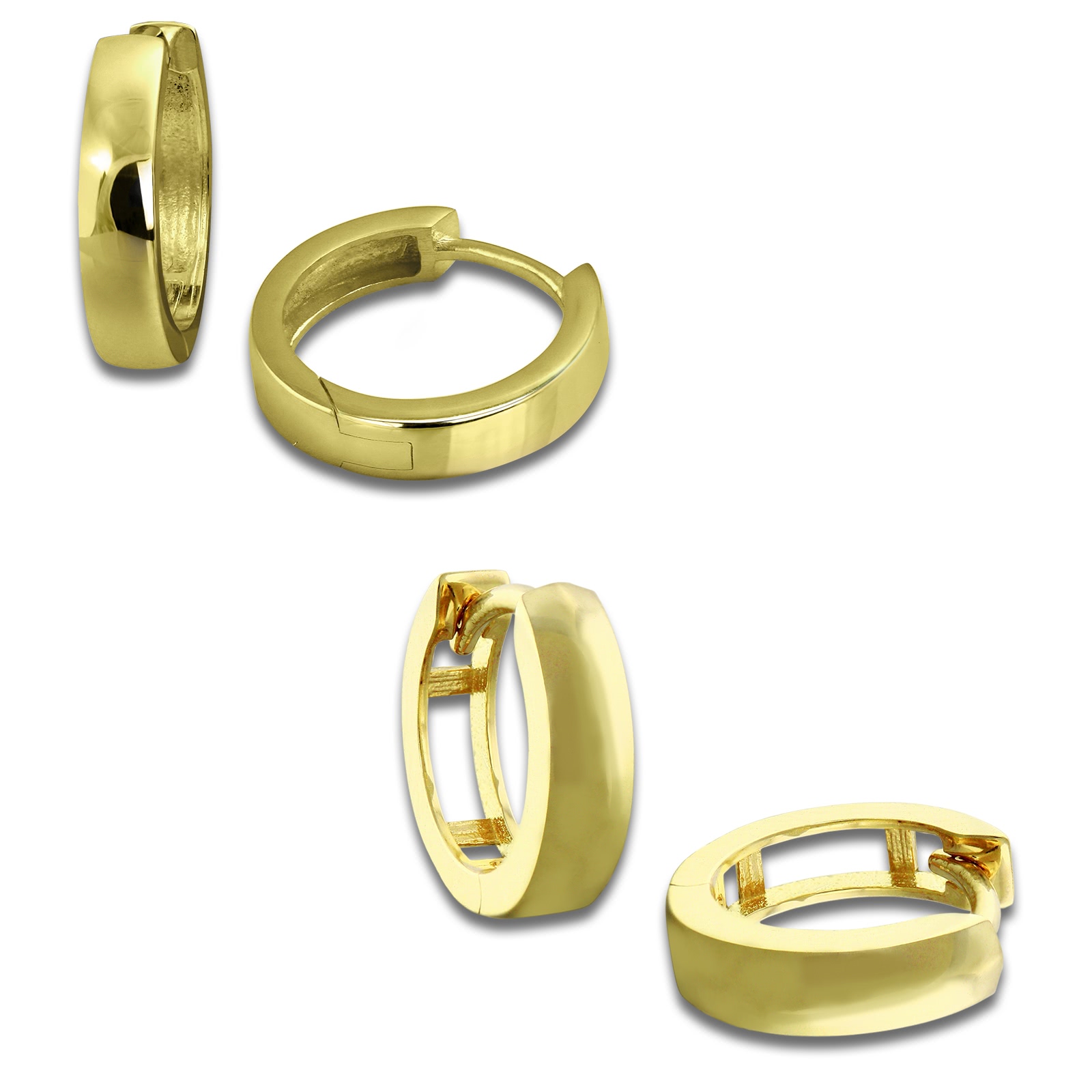 GoldDream Creole Ohrring Glanz 333er Gold Designauswahl Echtschmuck GDO592YX