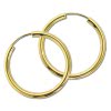GoldDream Damen Creolen Ohrring 20mm Gelbgold 8 Karat GDOB00320Y