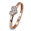 GoldDream Gold Ring Herz Zirkonia wei Gr.60 333er Rosegold GDR503E60