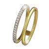 GoldDream Gold Doppel Ring Zirkonia wei Gr.54 333er Gelbgold GDR505Y54