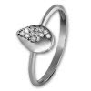 GoldDream Gold Ring Blatt Zirkonia wei Gr.54 333er Weigold GDR506J54