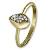 GoldDream Gold Ring Blatt Zirkonia wei Gr.54 333er Gelbgold GDR506Y54