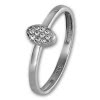 GoldDream Gold Ring Oval Zirkonia wei Gr.60 333er Weigold GDR507J60
