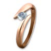 GoldDream Gold Ring Big Zirkonia wei Gr.56 333er Rosegold GDR512E56