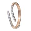 GoldDream Gold Ring Gr.60 Line Zirkonia wei 333er Rosgold GDR524E60