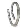 GoldDream Gold Ring Gr.54 Line Zirkonia wei 333er Weigold GDR524J54