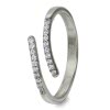 GoldDream Gold Ring Gr.58 Line Zirkonia wei 333er Weigold GDR524J58