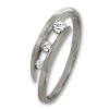 GoldDream Gold Ring Gr.54 Zirkonia wei 333er Weigold GDR529J54
