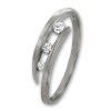 GoldDream Gold Ring Gr.58 Zirkonia wei 333er Weigold GDR529J58
