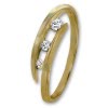 GoldDream Gold Ring Gr.58 3er Zirkonia wei 333er Gelbgold GDR529Y58