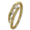 GoldDream Gold Ring Gr.60 3er Zirkonia wei 333er Gelbgold GDR529Y60