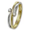 GoldDream Gold Ring Boho zweifarbig Zirkonia Gr.58 333er Gold GDR532T58