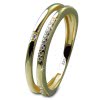 GoldDream Gold Ring Double Gr.60 Zirkonia wei 333er Gelbgold GDR537Y60