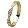 GoldDream Gold Ring Twisted Gr.60 Zirkonia wei 333er Gelbgold GDR540Y60