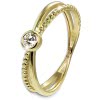 GoldDream Gold Ring Crossed Gr.58 Zirkonia wei 333er Gelbgold GDR548Y58