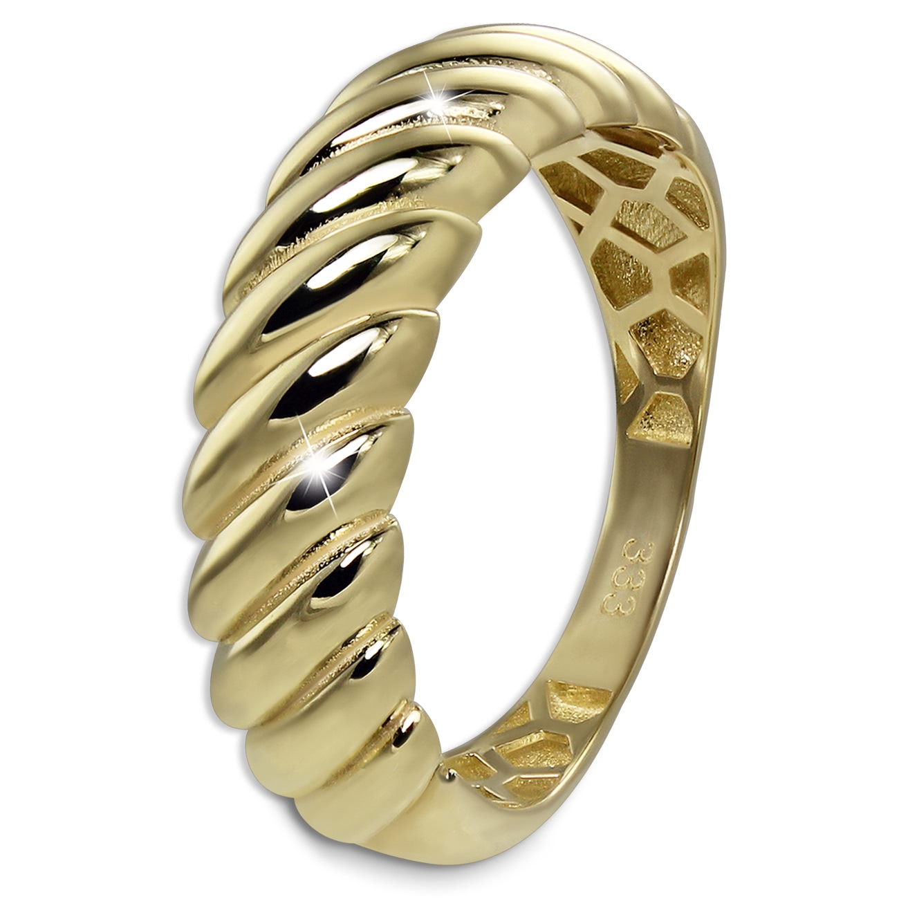 GoldDream Gold Ring Big gedreht Gr.58 333er Gelbgold GDR556Y58