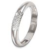 GoldDream Gold Ring 3-reihig Zirkonia Gr.56 333er Weigold GDR559J56