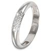 GoldDream Gold Ring 3-reihig Zirkonia Gr.58 333er Weigold GDR559J58