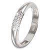 GoldDream Gold Ring 3-reihig Zirkonia Gr.60 333er Weigold GDR559J60
