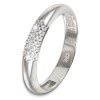 GoldDream Gold Ring 3-reihig Zirkonia Gr.62 333er Weigold GDR559J62