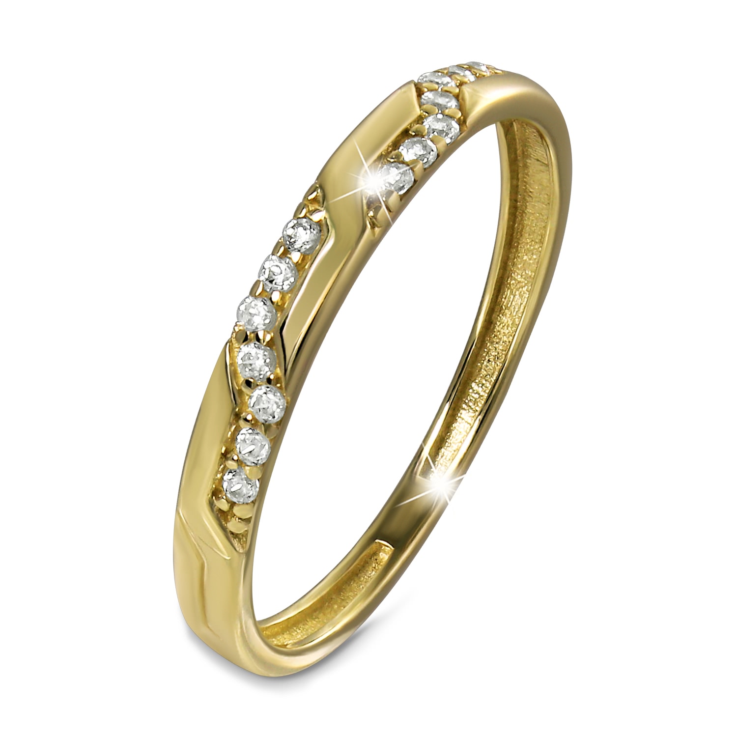 GoldDream Gold Ring Glamour Gr.54 333er Zirkonia Gelbgold Damen GDR567Y54