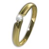 GoldDream Gold Ring Classic Gr.58 333er Zirkonia Gelbgold Damen GDR568Y58