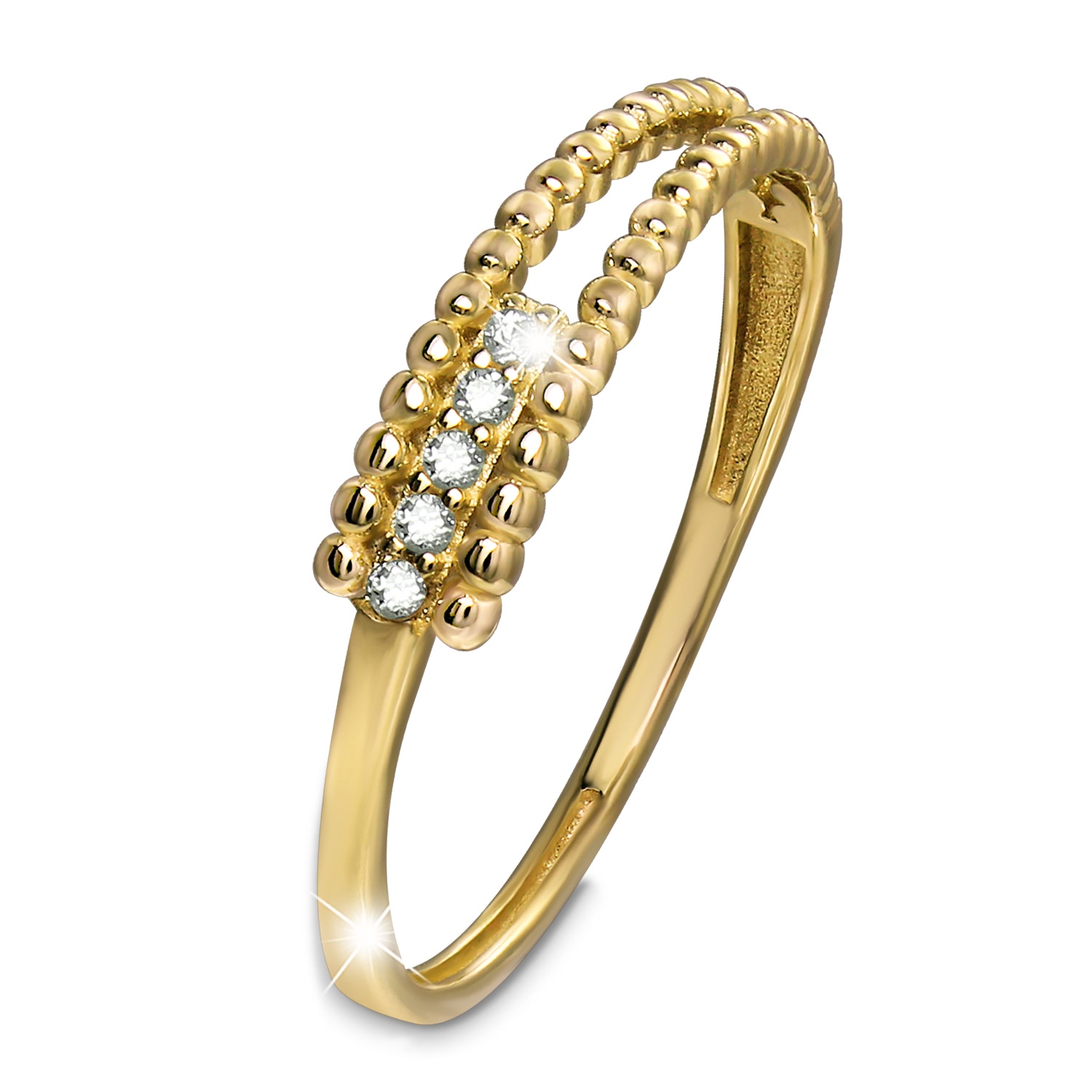 GoldDream Gold Ring Fashion Gr.56 333er Zirkonia Gelbgold Damen GDR570Y56