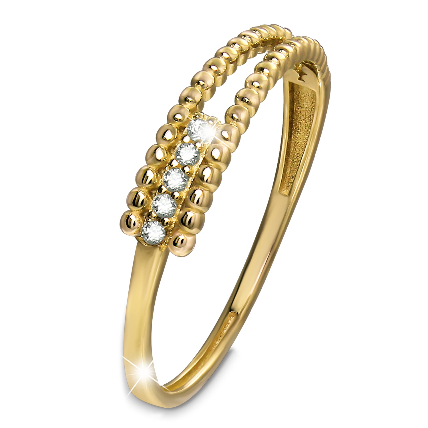 GoldDream Gold Ring Fashion Gr.58 333er Zirkonia Gelbgold Damen GDR570Y58